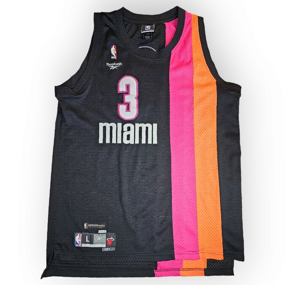 NBA Other - Vintage Reebok Miami Heat Hardwood Classics Dwayne Wade Basketball Jersey